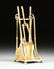 A FOUR PIECE VICTORIAN CAST BRASS FIREPLACE SET, - 2