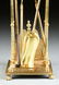A FOUR PIECE VICTORIAN CAST BRASS FIREPLACE SET, - 3