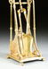 A FOUR PIECE VICTORIAN CAST BRASS FIREPLACE SET, - 5