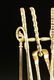 A FOUR PIECE VICTORIAN CAST BRASS FIREPLACE SET, - 6