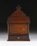AN ANTIQUE AMERICAN CARVED WOOD AND BURL MAPLE VENEERED - 2