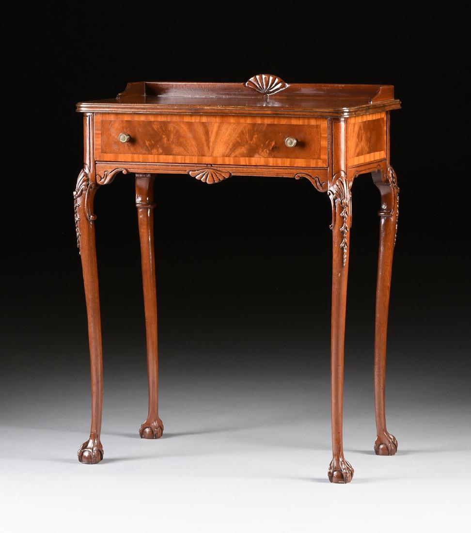 AN EDWARDIAN CARVED MAHOGANY LADY'S WRITING DESK, EARLY (1 of 9)