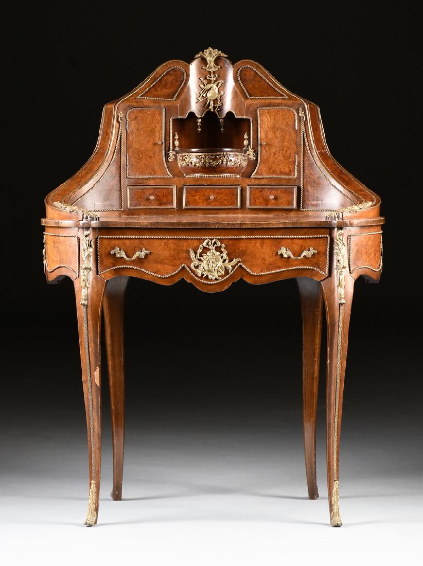 A BELLE EPOQUE STYLE GILT METAL MOUNTED WALNUT (1 of 11)