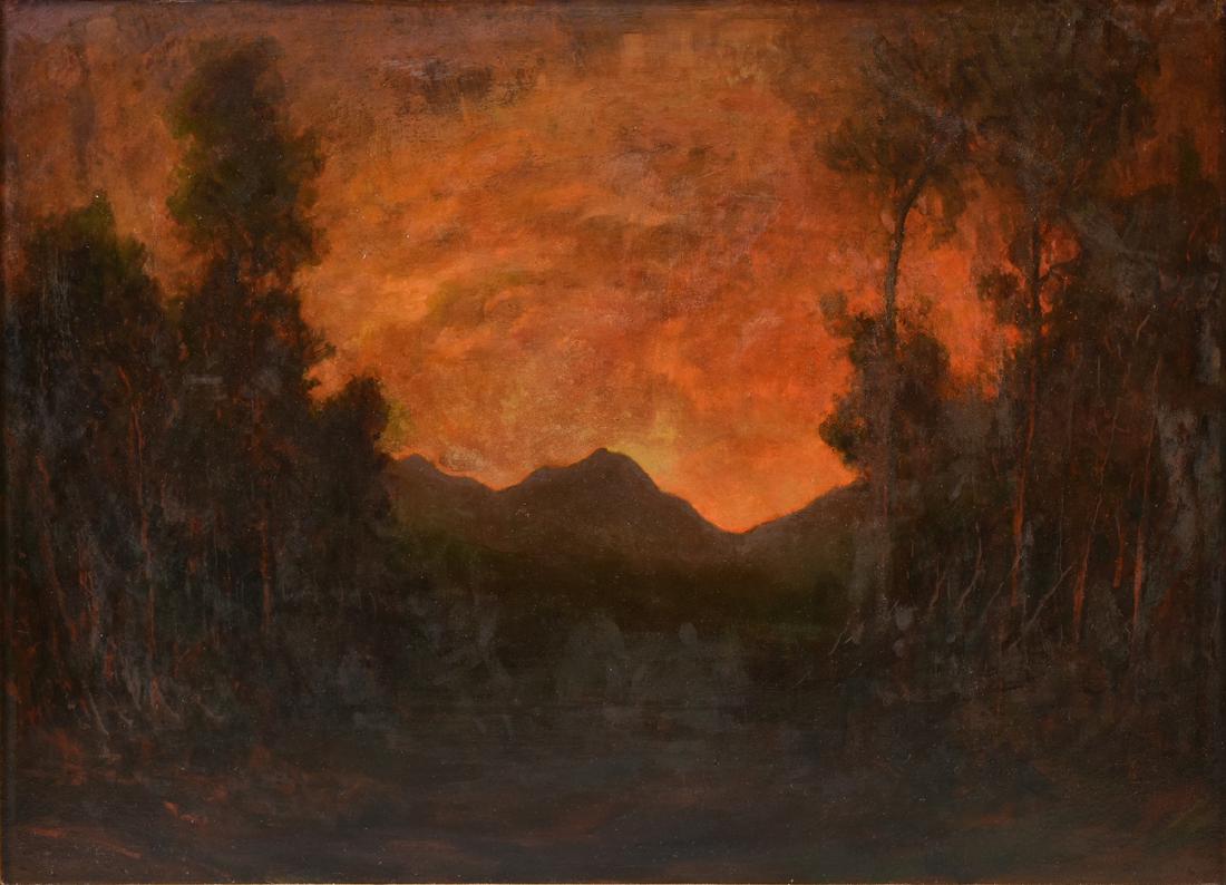 DAVE STIRLING (American 1887-1971) A PAINTING, "Rainy (1 of 8)