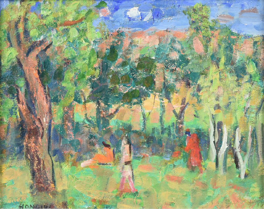 GERRIT HONDIUS (American 1891-1970) A PAINTING, " Three (1 of 8)