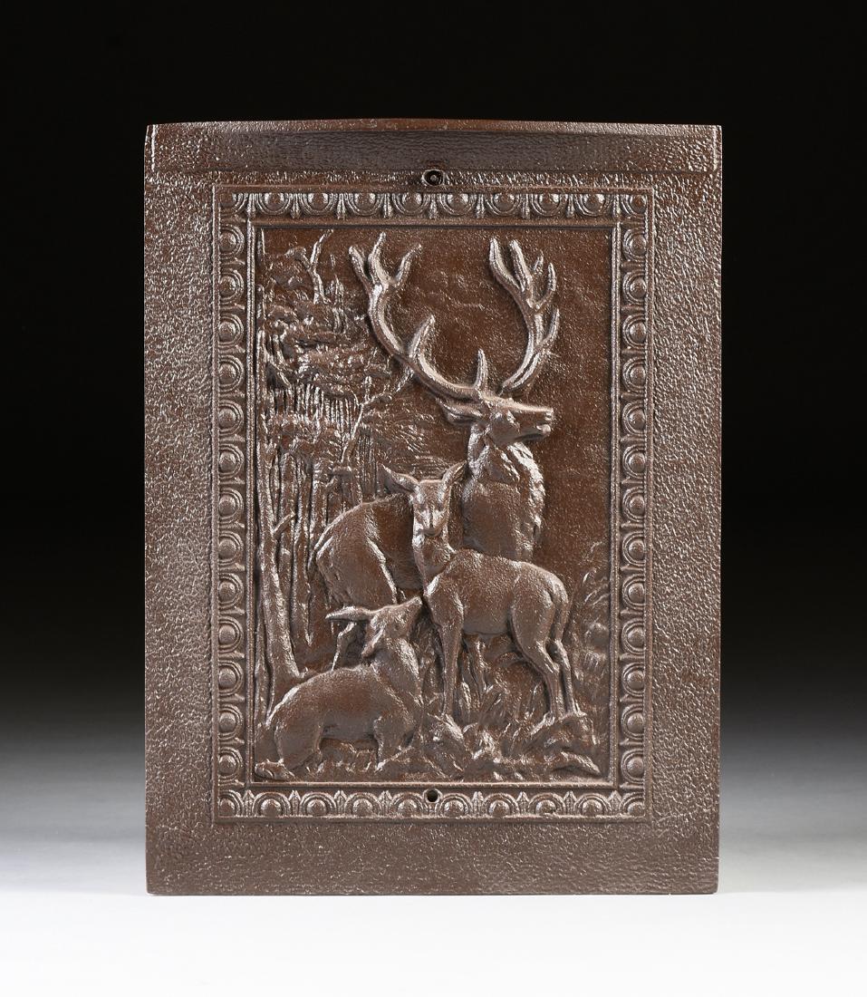 A VICTORIAN STYLE CAST IRON FIREPLACE COVER, 20TH (1 of 9)