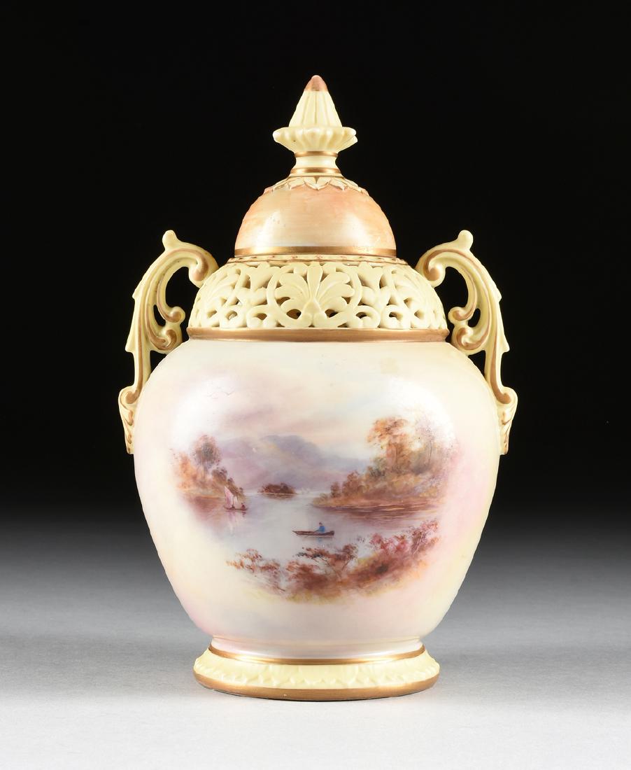 A LOCKE & CO., LTD. SOFT PASTE PORCELAIN TWO HANDLED (1 of 9)