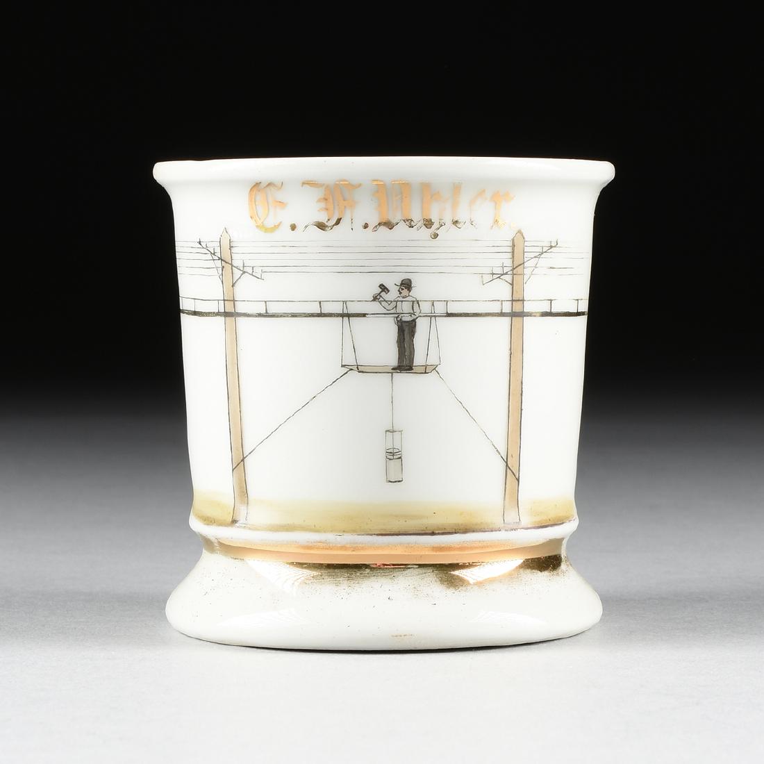 AN AMERICAN PORCELAIN OCCUPATIONAL TRANSFER PRINTED (1 of 3)