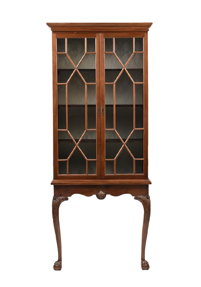 A FEDERAL CHINESE CHIPPENDALE STYLE WALL MOUNTED GLAZED (1 of 7)