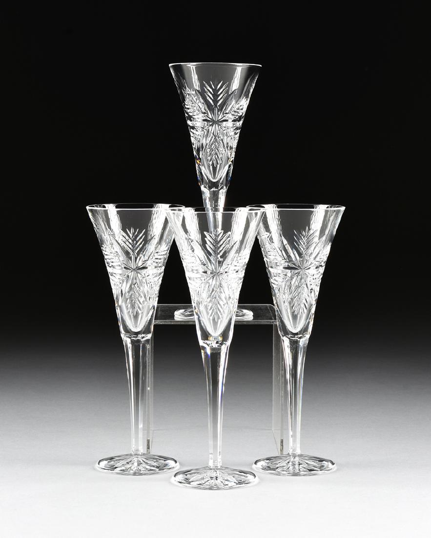 A SET OF FOUR WATERFORD CRYSTAL "SNOW CRYSTALS" PATTERN (1 of 3)