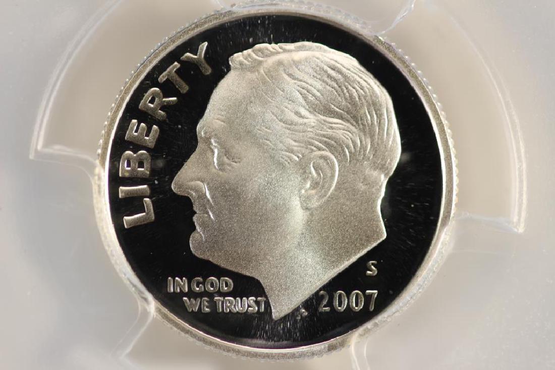 2007-S SILVER ROOSEVELT DIME PCGS PR70 DCAM (1 of 3)