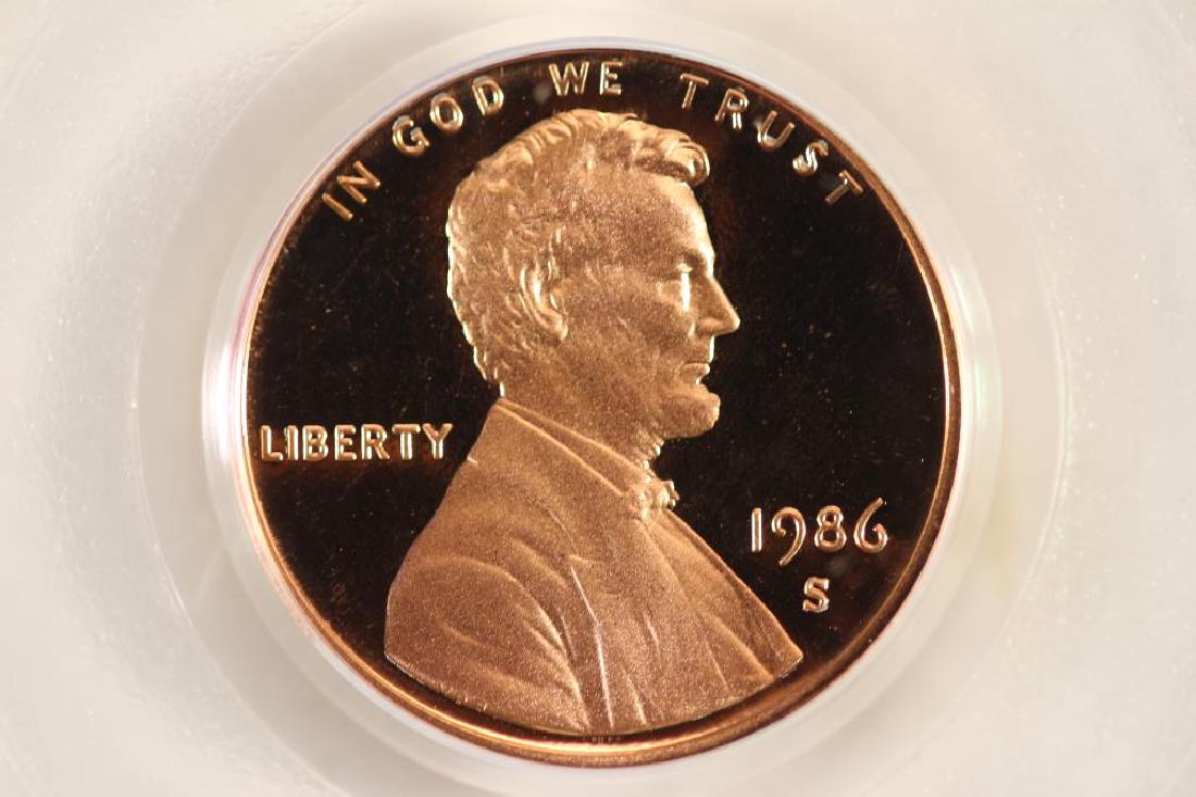 1986-S LINCOLN CENT PCGS PR69RD DCAM (1 of 3)