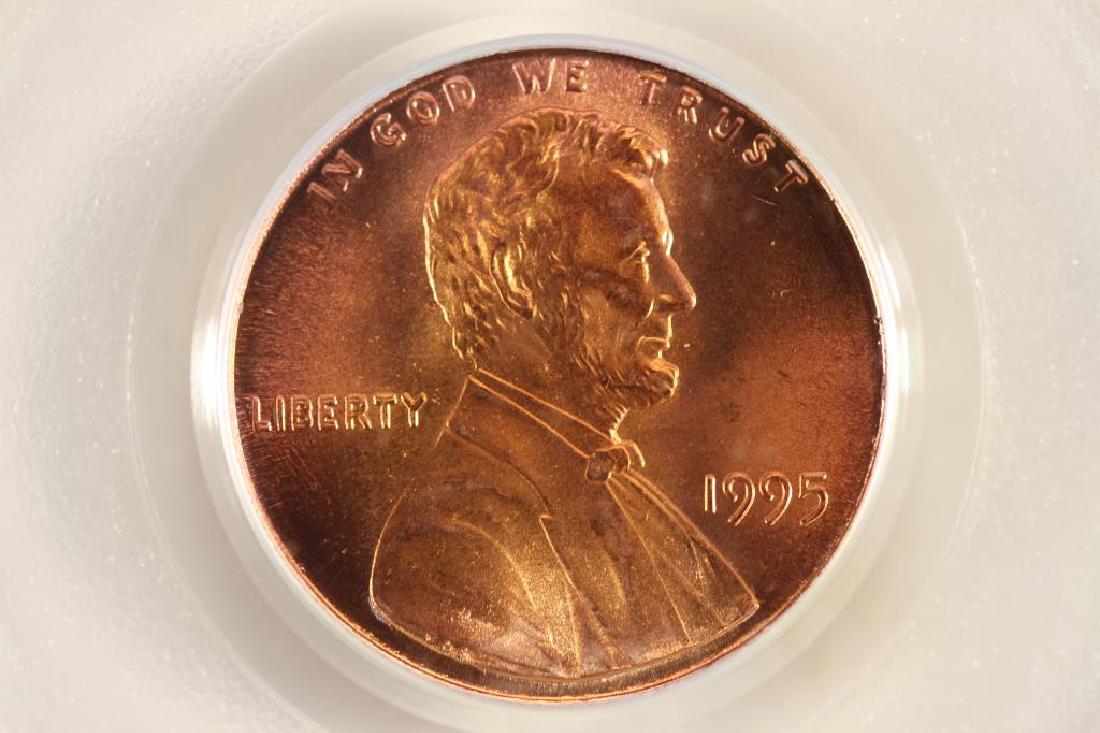 ERROR 1995 DOUBLED DIE LINCOLN CENT PCGS MS66RD (1 of 3)