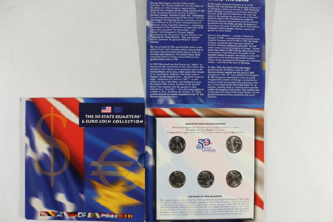 2002 US 50 STATE QUARTERS & EURO COIN COLLECTION (1 of 3)