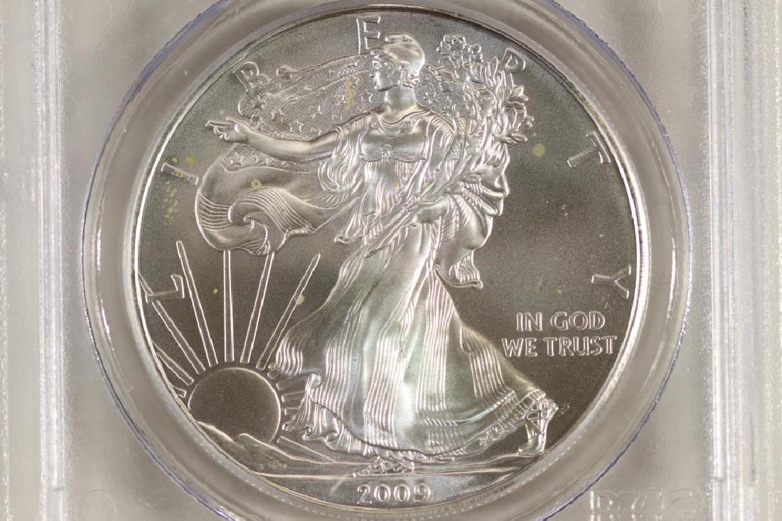 2009 AMERICAN SILVER EAGLE PCGS MS70 (1 of 3)