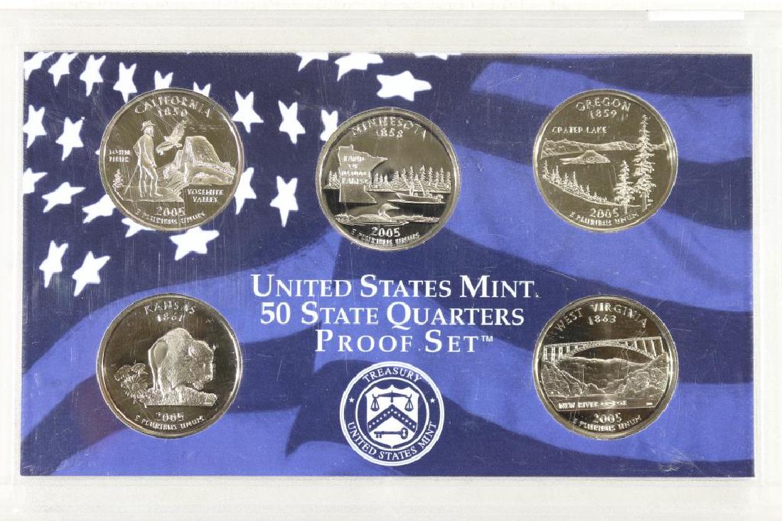 2005 US 50 STATE QUARTERS PROOF SET NO BOX (1 of 2)