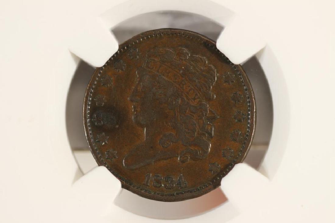 1834 US HALF CENT C-1 NGC VERY FINE DETAILS (1 of 3)