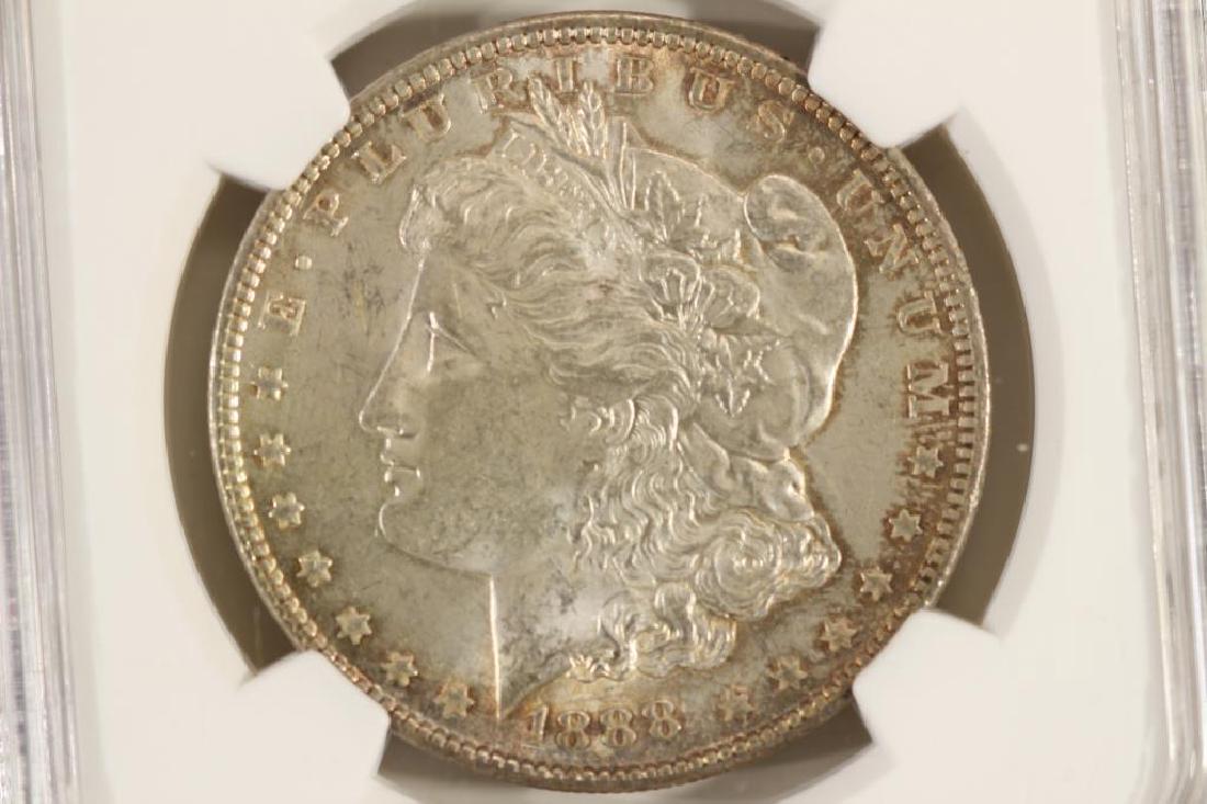 1888 MORGAN SILVER DOLLAR NGC MS63 (1 of 3)