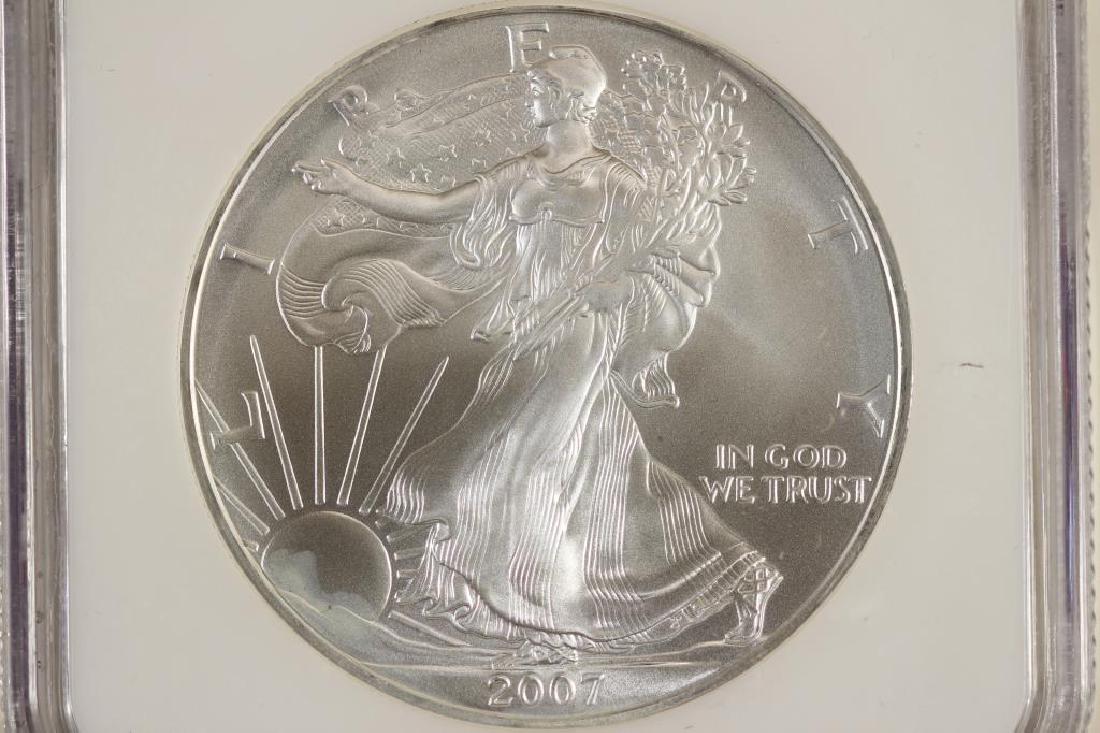 2007 AMERICAN SILVER EAGLE NGC MS69 (1 of 3)