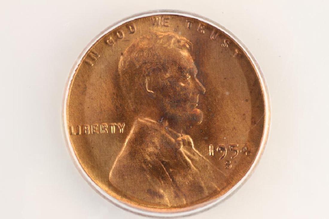 1954-S LINCOLN CENT ICG MS67RD (1 of 3)