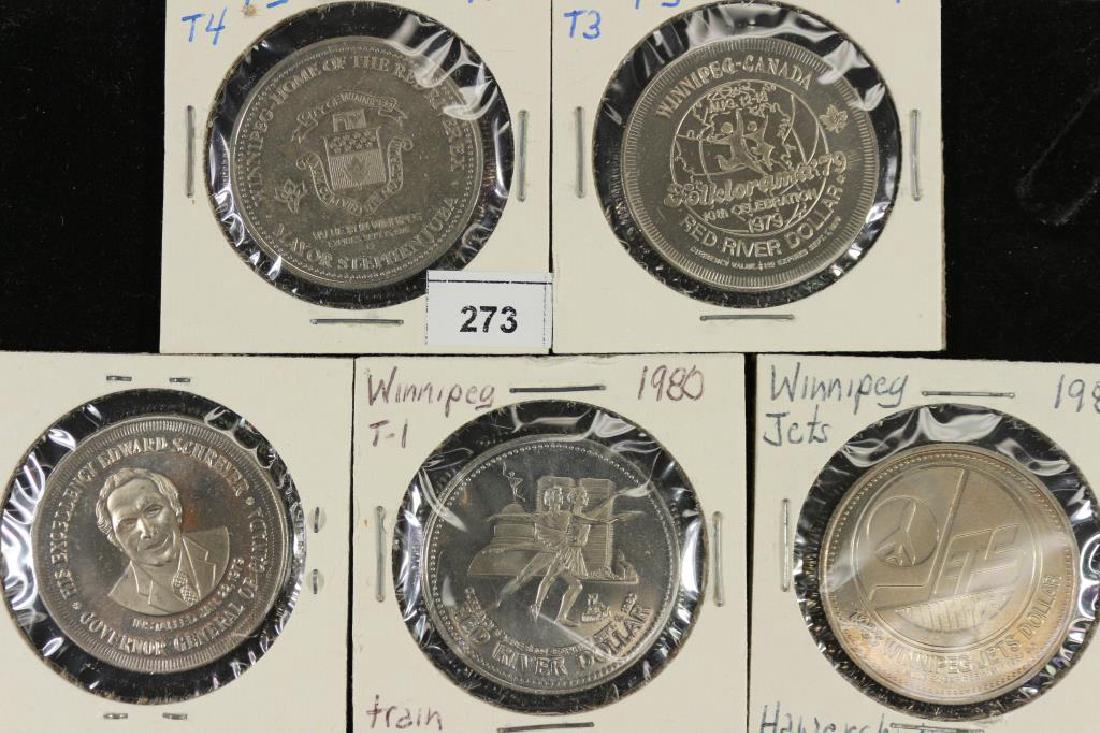 1976,79,79,80 & 84 WINNIPEG CANADA TRADE DOLLARS (1 of 2)