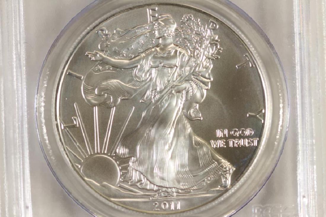 2011-W AMERICAN SILVER EAGLE PCGS MS70 1ST STRIKE (1 of 3)