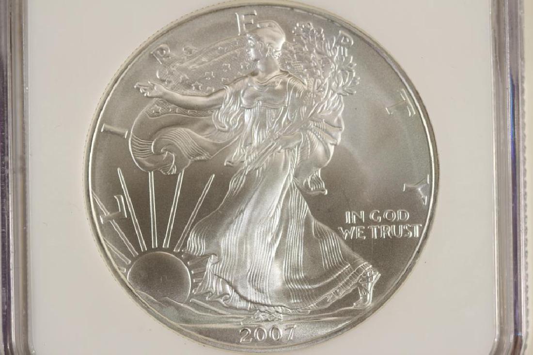 2007 AMERICAN SILVER EAGLE NGC MS69 (1 of 3)