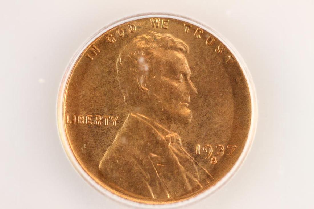 1937-S LINCOLN CENT ICG MS66RD (1 of 3)