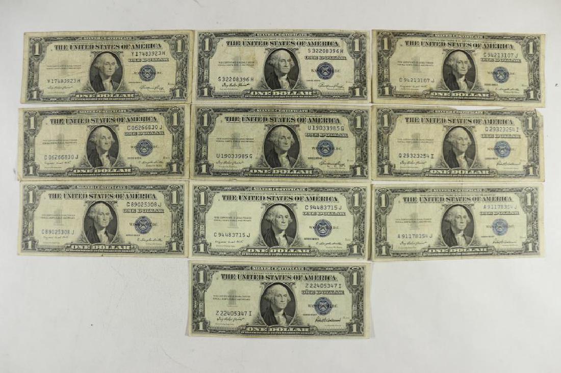 10 ASSORTED 1935 $1 SILVER CERTIFICATES (1 of 2)