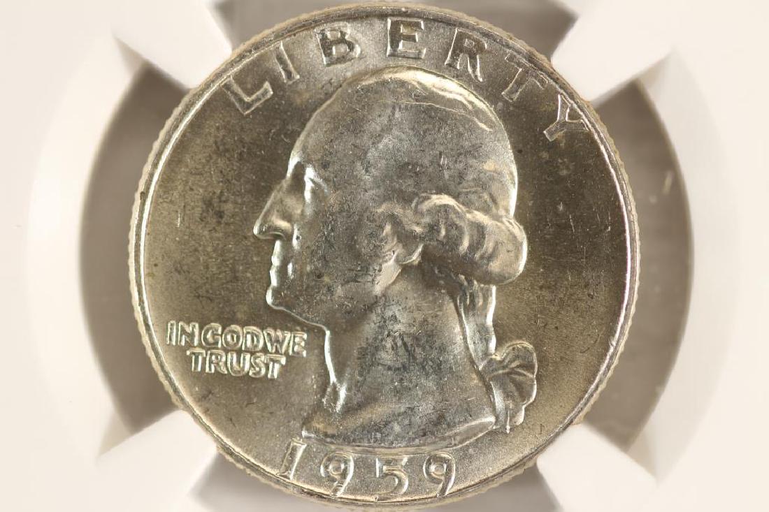 1959-D WASHINGTON SILVER QUARTER NGC MS63 (1 of 3)