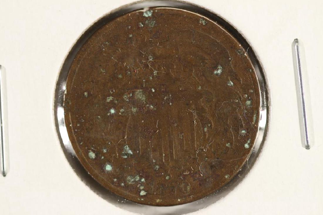 1870 US TWO CENT PIECE WITH VIRDIGRIS (1 of 2)