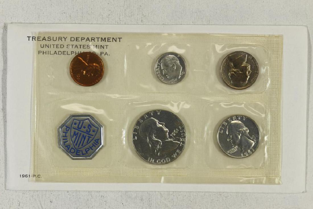 1961 US SILVER PROOF SET (WITH ENVELOPE) (1 of 2)