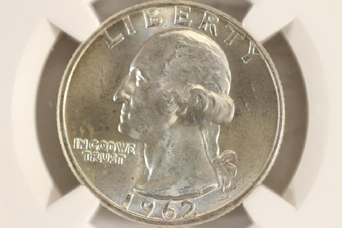 1962-D WASHINGTON SILVER QUARTER NGC MS64 (1 of 3)