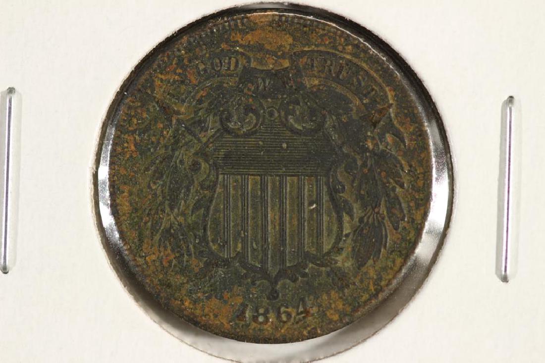 1864 US TWO CENT PIECE EXTRA FINE (1 of 2)