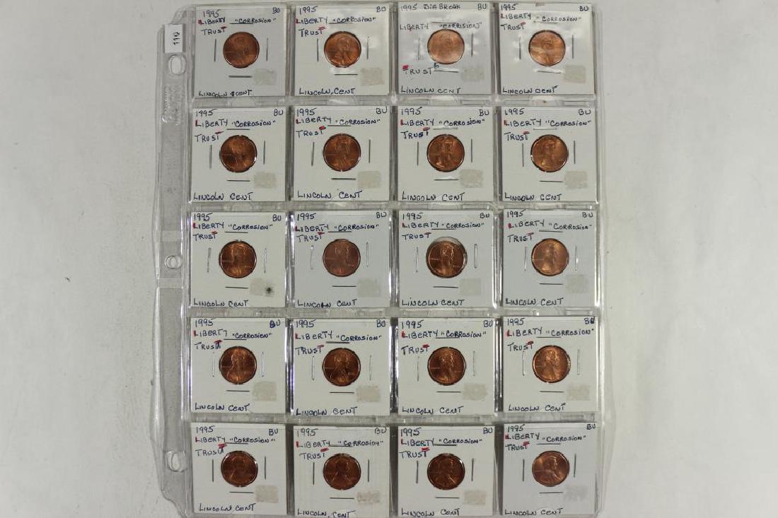 ERROR 20-1995 LINCOLN CENTS WITH MINOR ERROR (1 of 2)