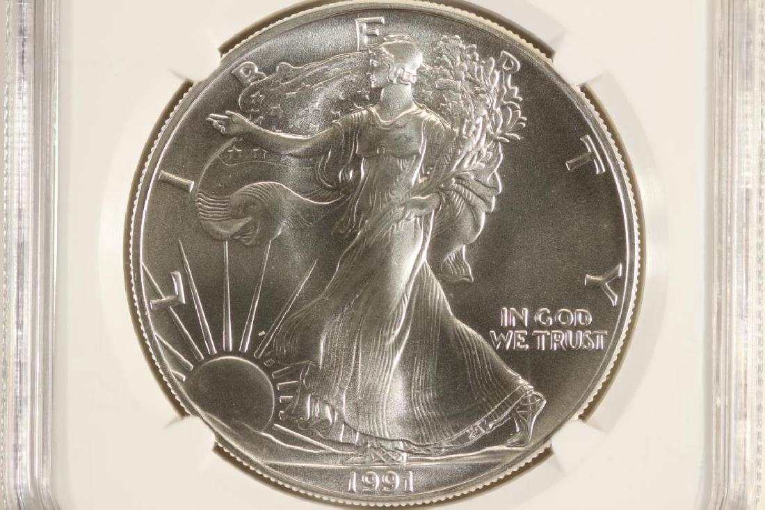 1991 AMERICAN SILVER EAGLE NGC MS69 (1 of 3)