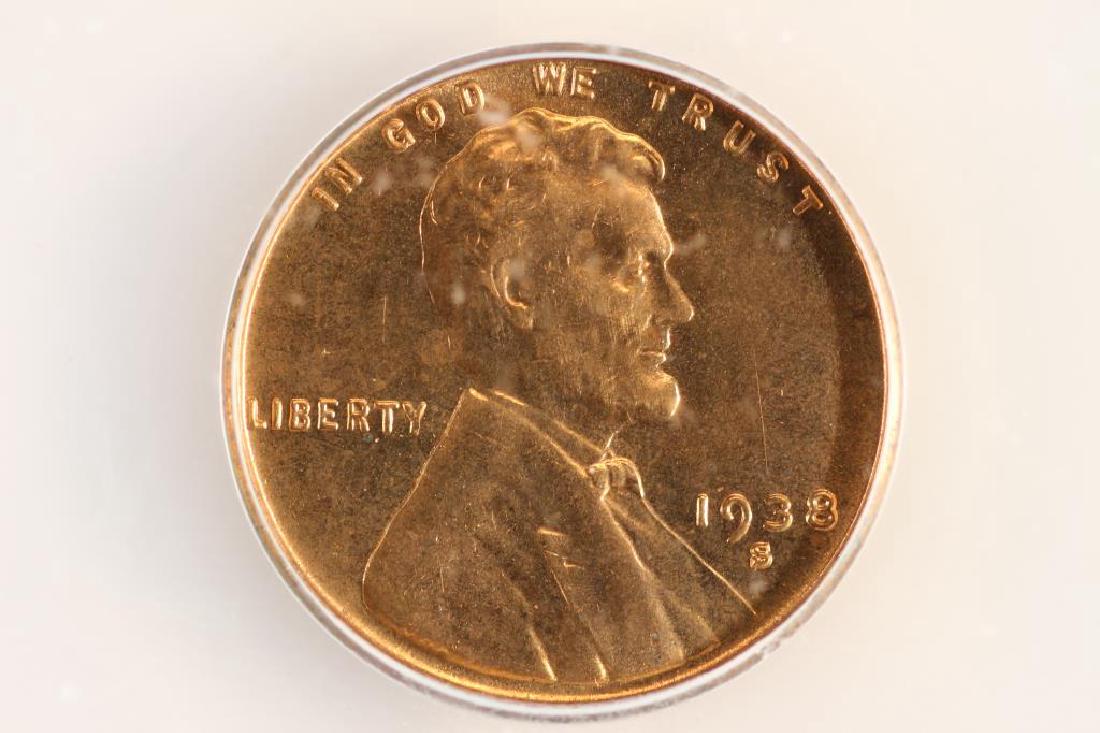 1938-S LINCOLN CENT ICG MS66RD (1 of 3)