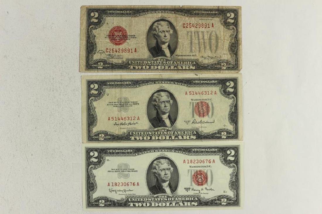 1928-D,1953-A & 1963-A $2 US NOTES RED SEALS (1 of 2)