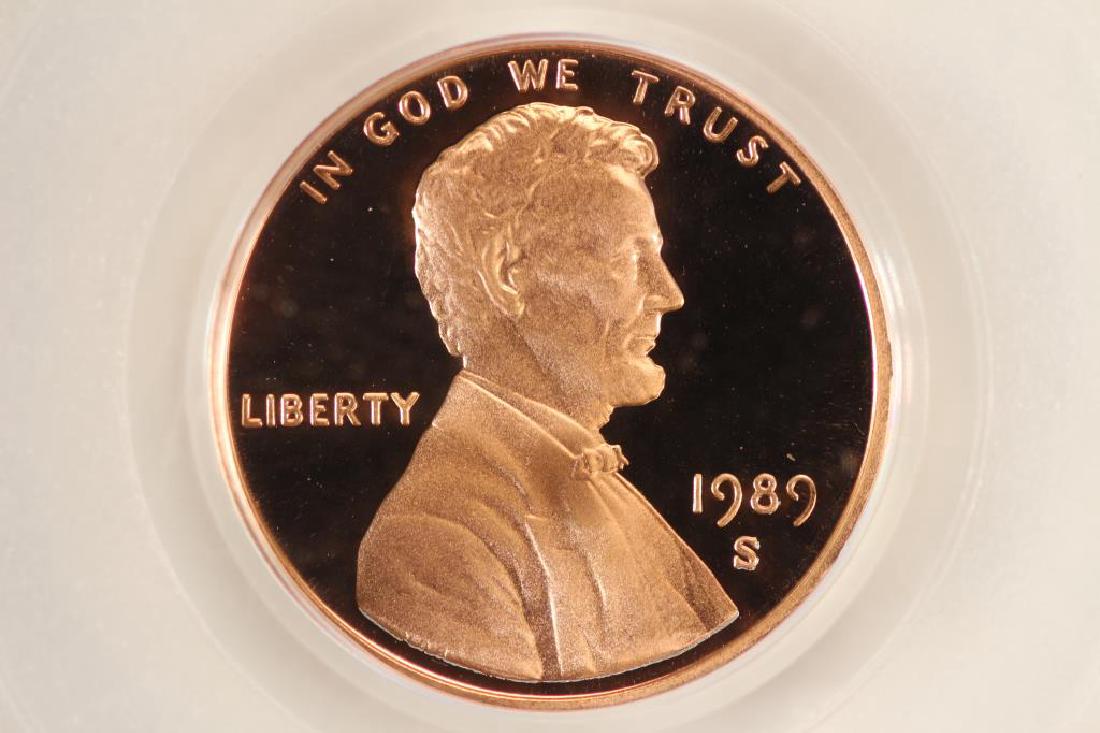 1989-S LINCOLN CENT PCGS PR69RD DCAM (1 of 3)