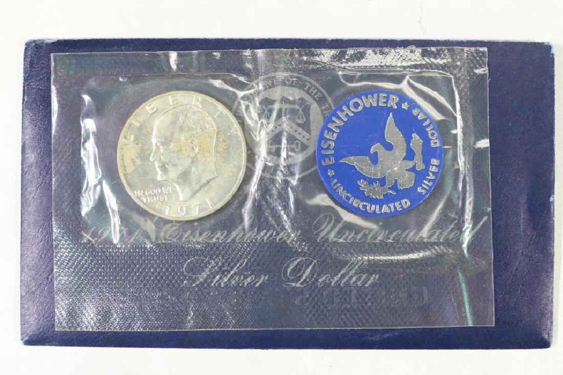 1971-S  IKE SILVER DOLLAR UNCIRCULATED (BLUE PACK) (1 of 2)