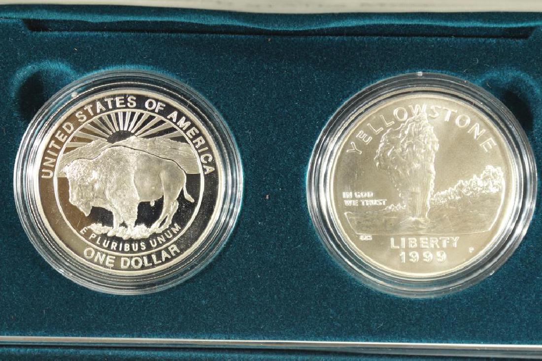 1999-P 2 SILVER DOLLAR YELLOWSTONE N.P. COMMEM. (1 of 3)