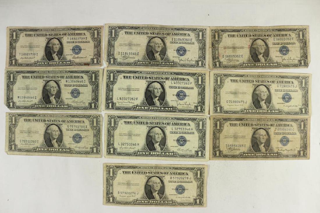 10 ASSORTED 1935 $1 SILVER CERTIFICATES (1 of 2)