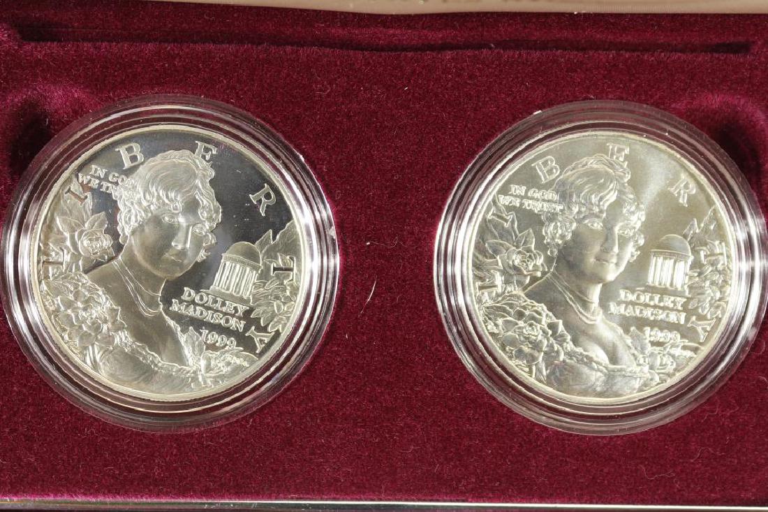 1999-P DOLLEY MADISON PROOF & UNC SILVER DOLLAR (1 of 2)