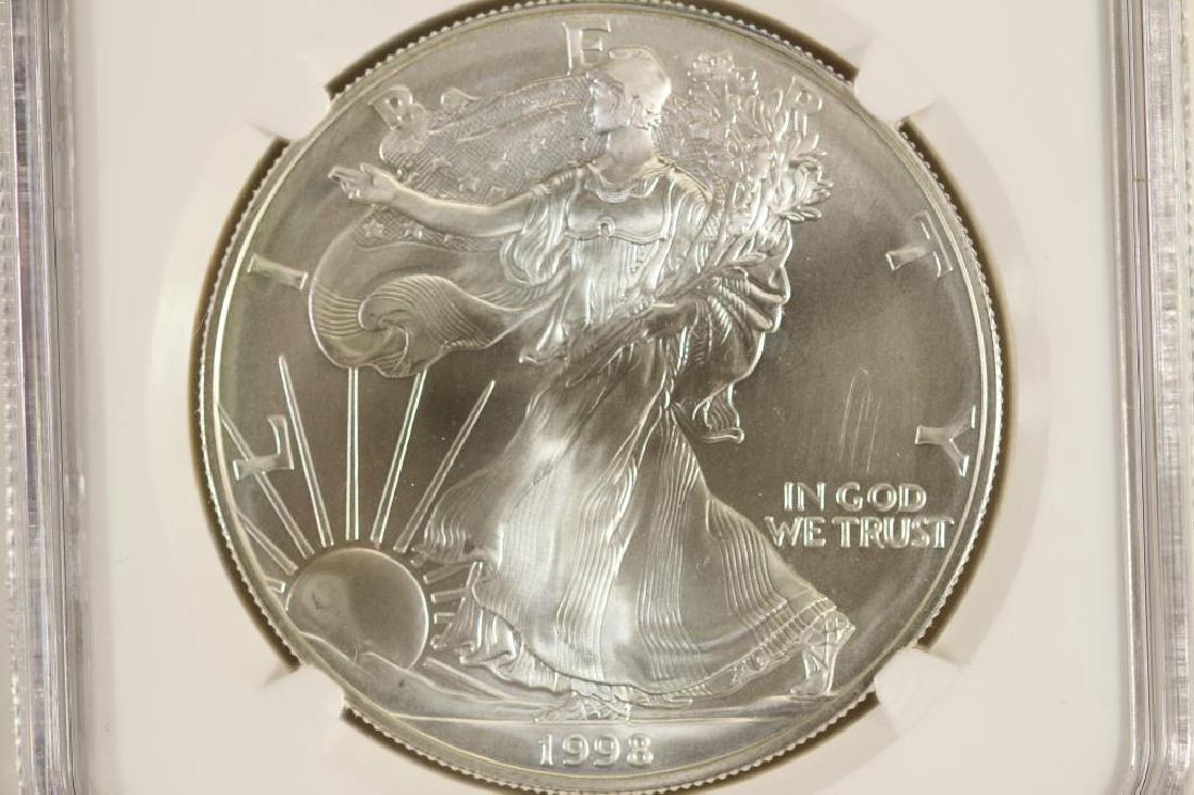 1998 AMERICAN SILVER EAGLE NGC MS69 (1 of 3)