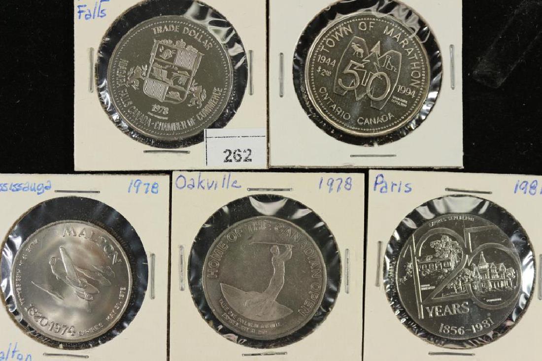 5 ASSORTED UNC CANADA TRADE DOLLARS SEE DESC. (1 of 2)