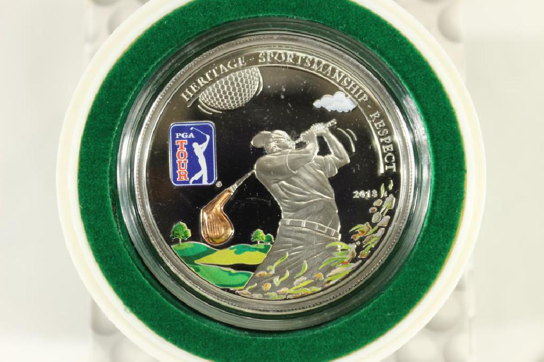 2013 COOK ISLANDS SILVER PROOF $5 PGA TOUR GOLF (1 of 4)