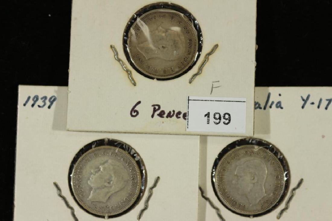 1938,39 & 42 AUSTRALIA SILVER 6 PENCE (1 of 2)