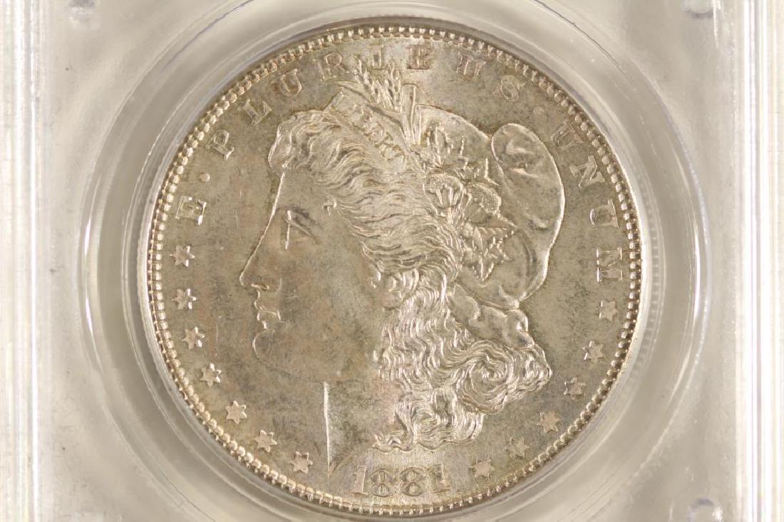 1881-S MORGAN SILVER DOLLAR PCGS MS62 (1 of 3)