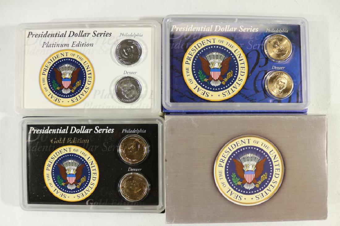 THOMAS JEFFERSON 2007 DOLLAR MANIA CONTAINS:: 2007-P & D DOLLARS IN UNC, GOLD EDITION AND PLATINUM EDITION. 6 COINS TOTAL