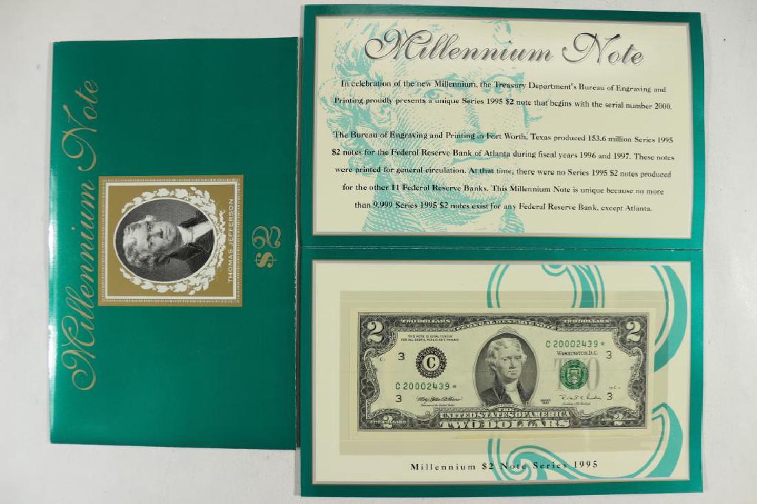 MILLENNIUM NOTE 1995 $2 FRN STAR NOTE SERIAL # (1 of 2)
